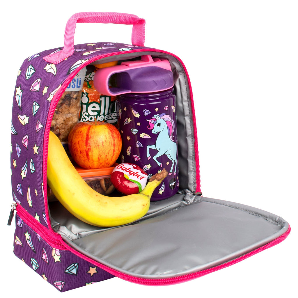 Sac repas à deux compartiments – Diamond licorne
