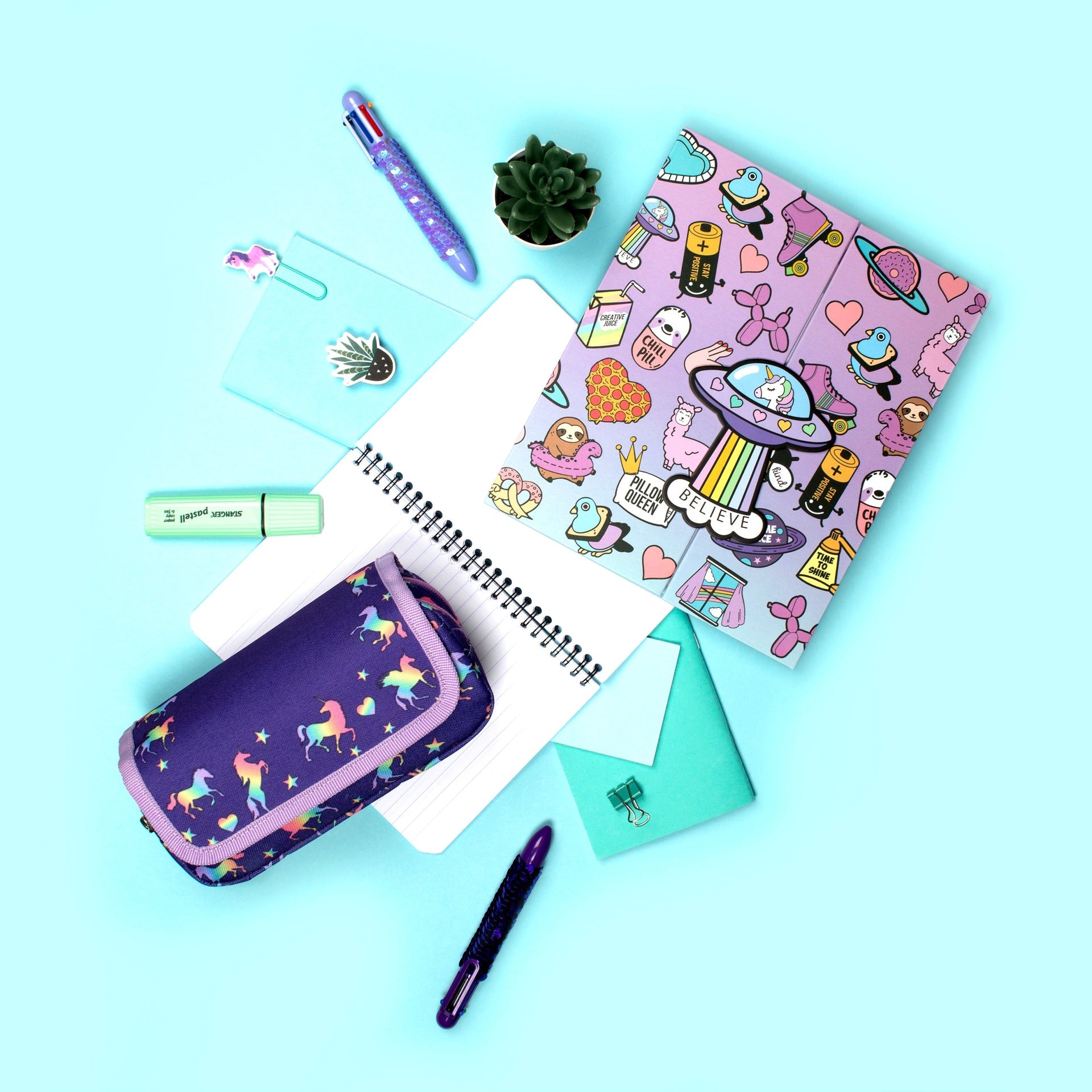 Planning hebdomadaire magnétique – licorne Believe